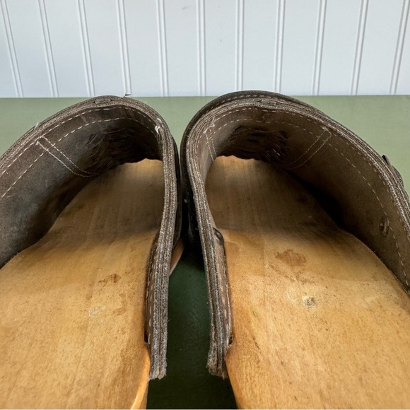 No. 6 Handmade by Sven Braid-Front Convertible Clogs in Taupe Nubuck *USA Made* - Picture 5 of 14